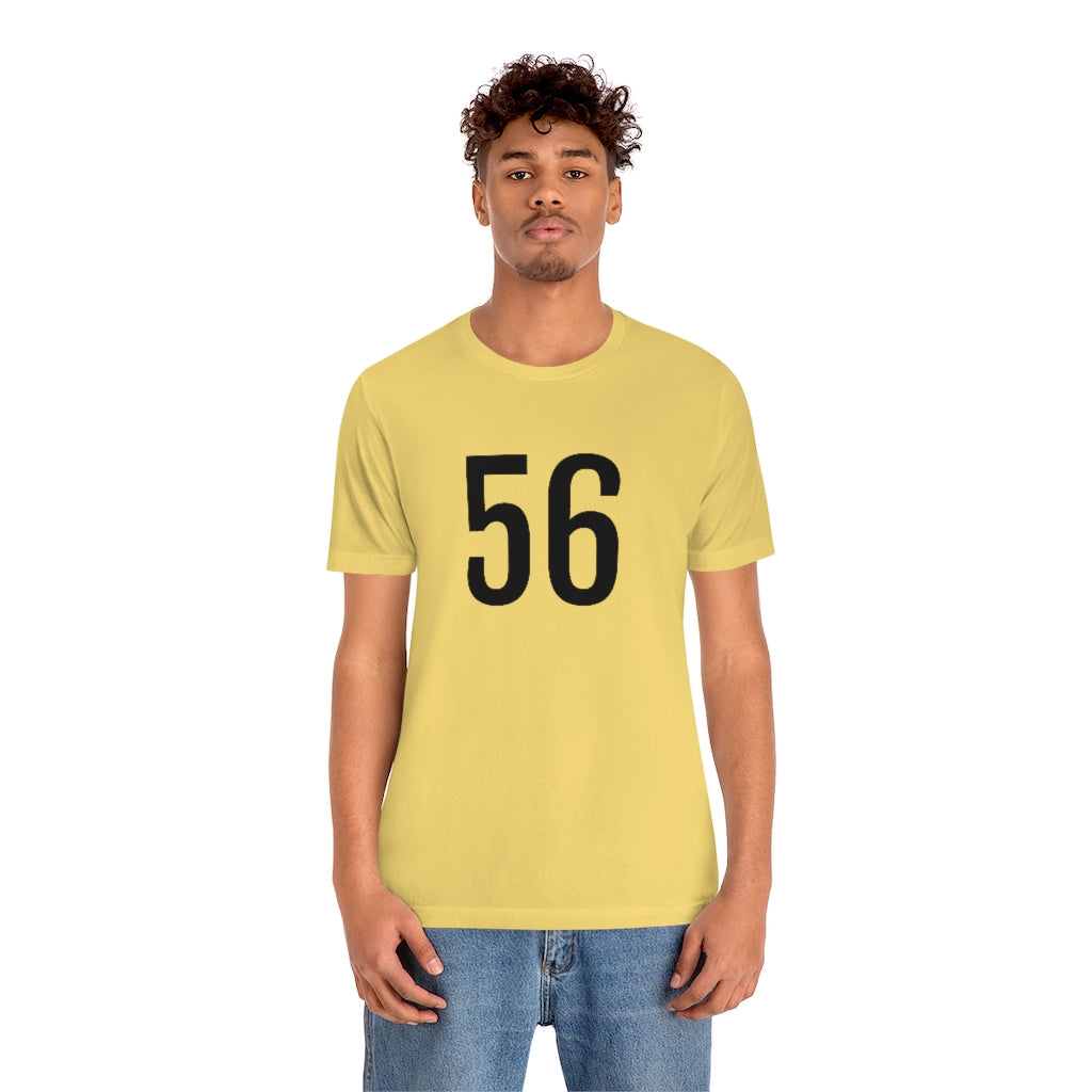 T-Shirt 56 Numbered T Shirt with Number On Them for Numerological Black Tshirt Outfit Petrova Designs