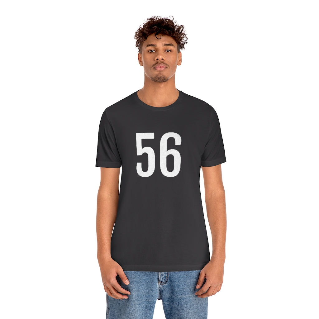 T-Shirt 56 Numbered T Shirt with Number On Them for Numerological Black Tshirt Outfit Petrova Designs