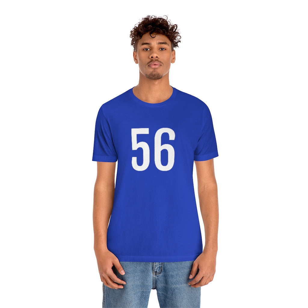 T-Shirt 56 Numbered T Shirt with Number On Them for Numerological Black Tshirt Outfit Petrova Designs