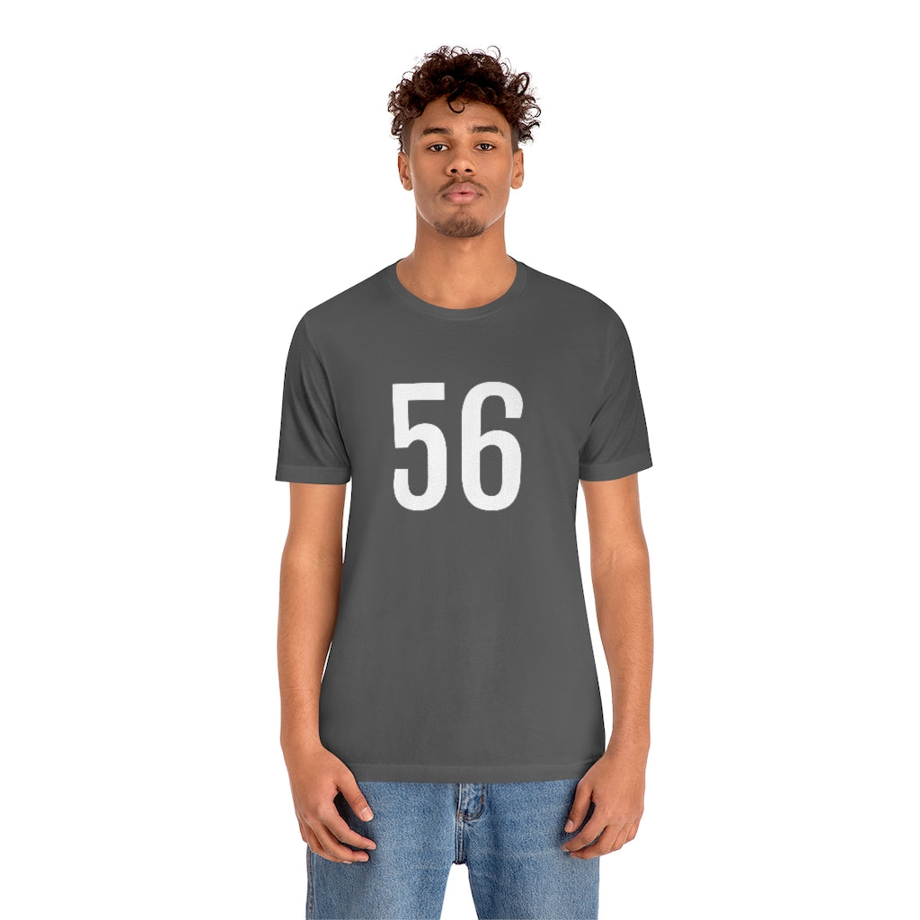 T-Shirt 56 Numbered T Shirt with Number On Them for Numerological Black Tshirt Outfit Petrova Designs