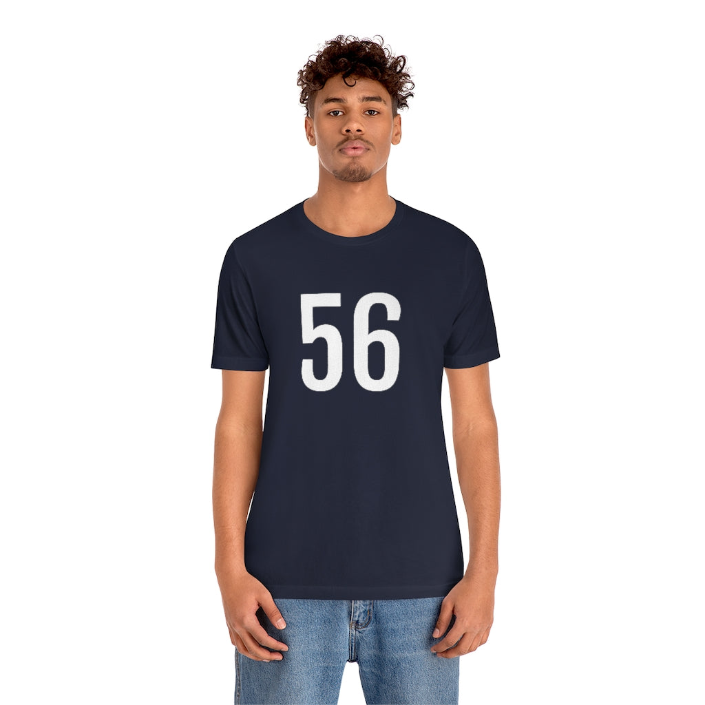 T-Shirt 56 Numbered T Shirt with Number On Them for Numerological Black Tshirt Outfit Petrova Designs