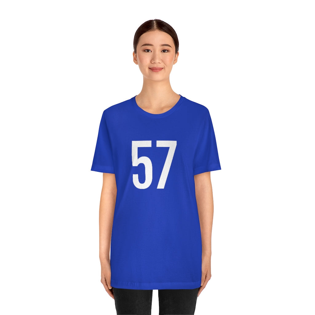 T-Shirt 57 Numbered T Shirt with Number On Them for Numerological Black Tshirt Outfit Petrova Designs