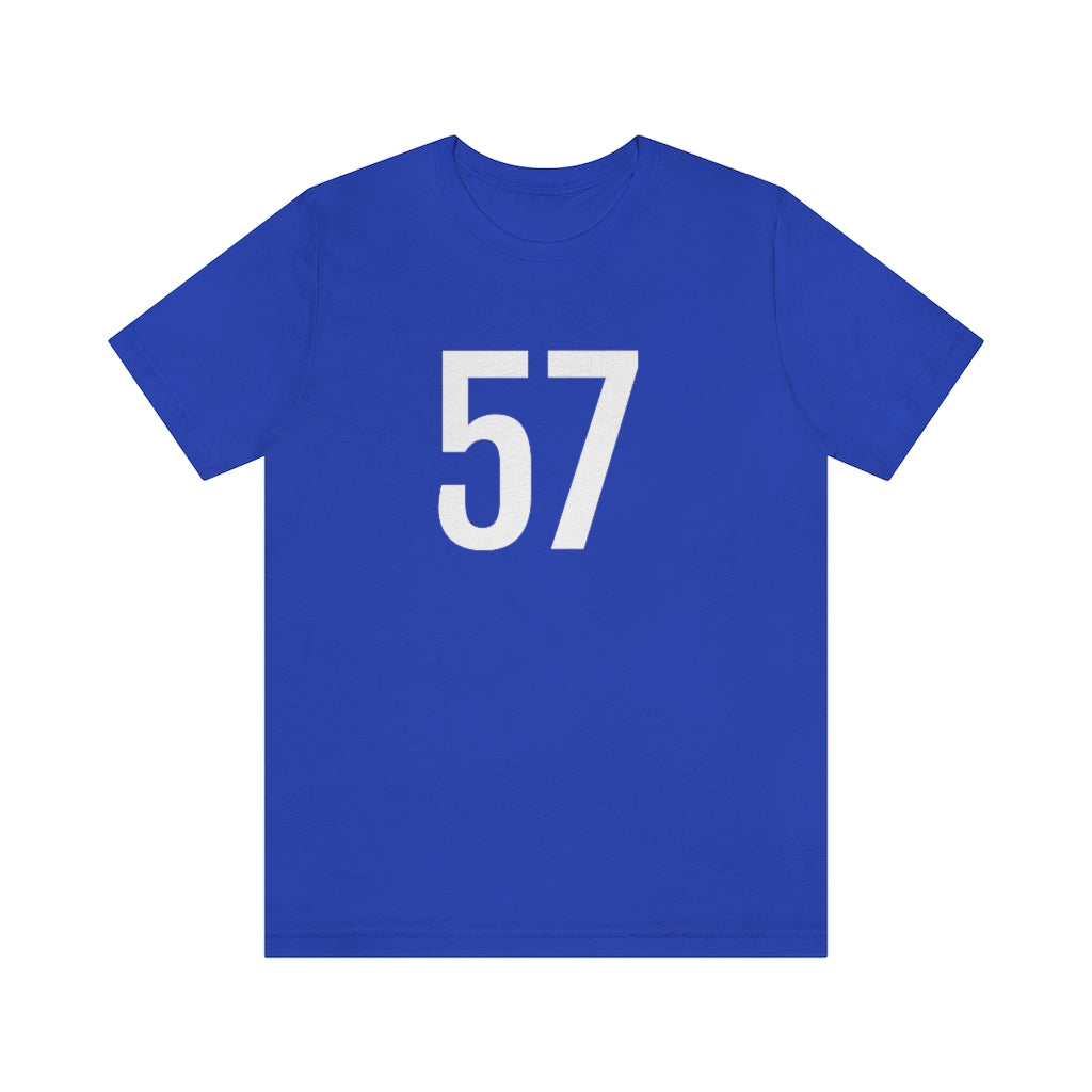 True Royal T-Shirt 57 Numbered T Shirt with Number On Them for Numerological Black Tshirt Outfit Petrova Designs