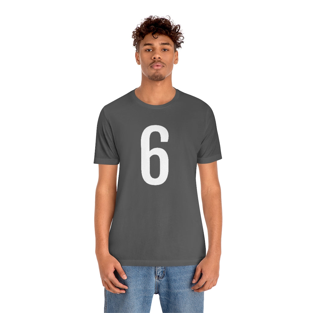 T-Shirt 6 Numbered T Shirt with Number On Them for Numerological Black Tshirt Outfit Petrova Designs