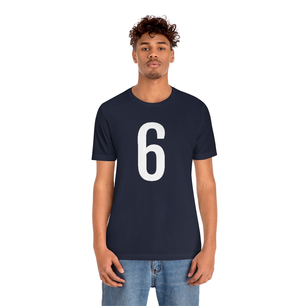 T-Shirt 6 Numbered T Shirt with Number On Them for Numerological Black Tshirt Outfit Petrova Designs