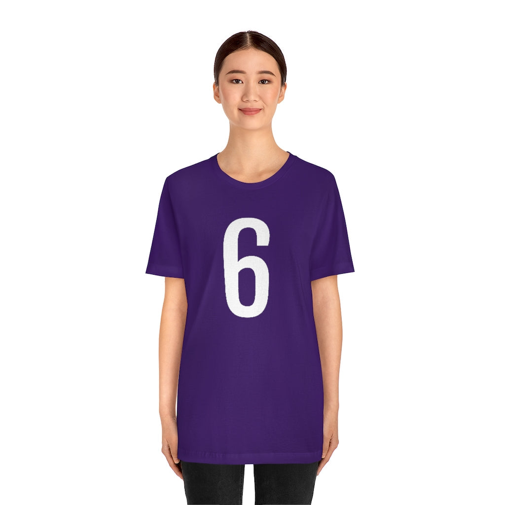 T-Shirt 6 Numbered T Shirt with Number On Them for Numerological Black Tshirt Outfit Petrova Designs