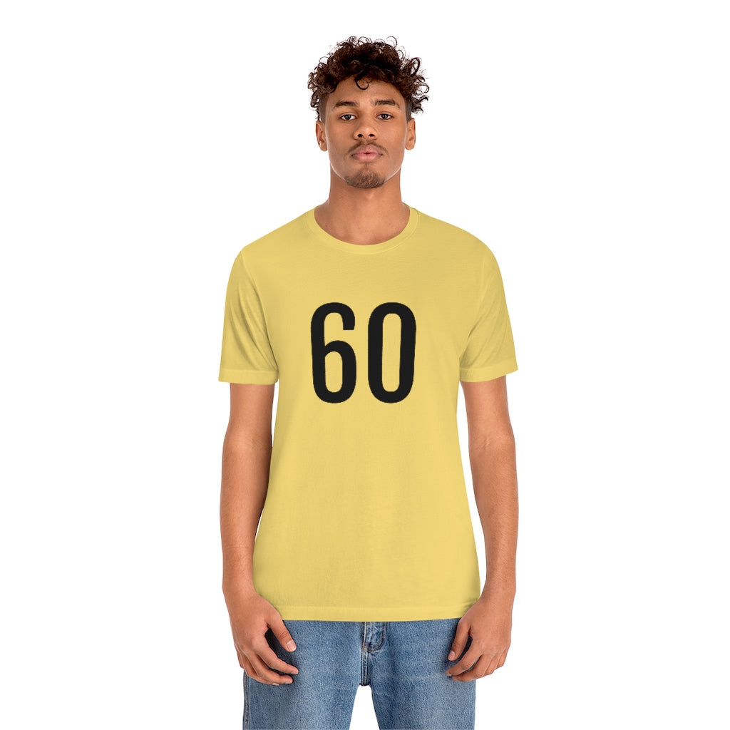 T-Shirt 60 Numbered T Shirt with Number On Them for Numerological Black Tshirt Outfit Petrova Designs