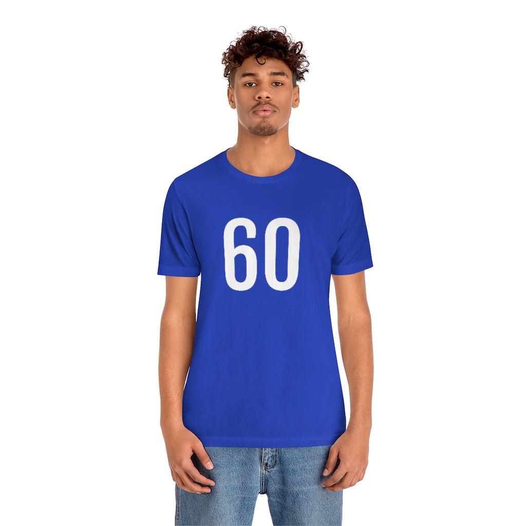 T-Shirt 60 Numbered T Shirt with Number On Them for Numerological Black Tshirt Outfit Petrova Designs