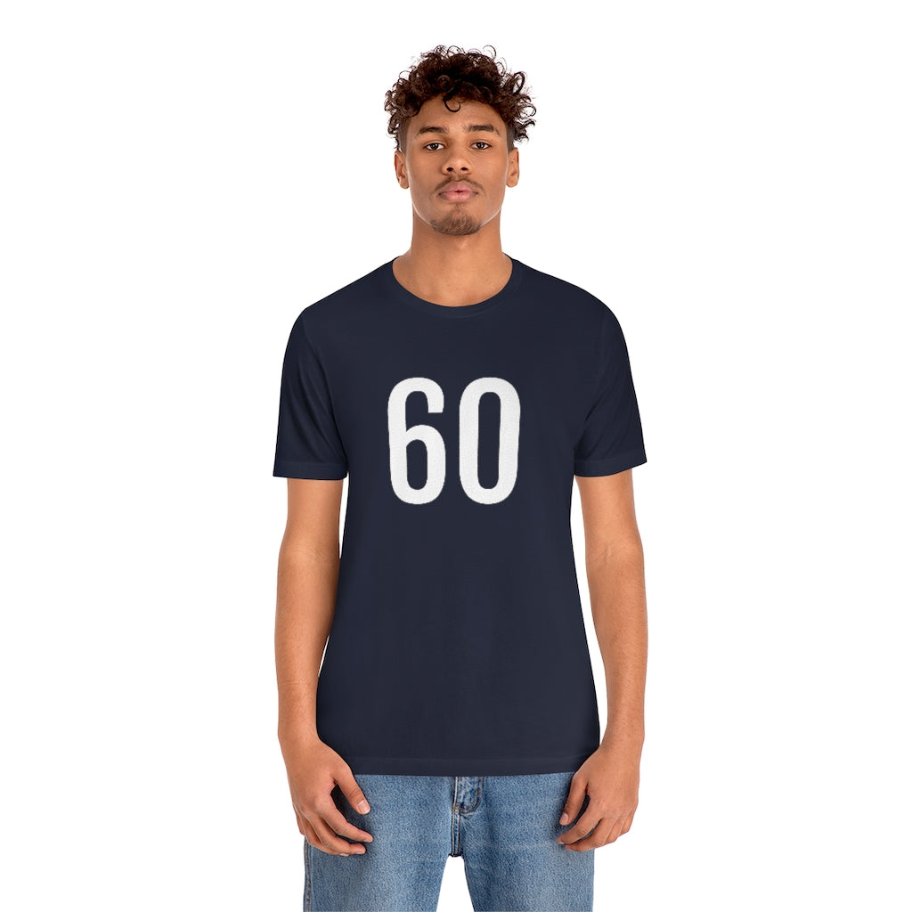 T-Shirt 60 Numbered T Shirt with Number On Them for Numerological Black Tshirt Outfit Petrova Designs