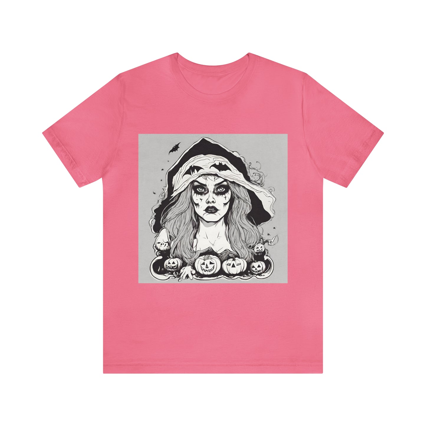 Halloween Bad Witch T-Shirt | Halloween Gift Ideas Charity Pink T-Shirt Petrova Designs