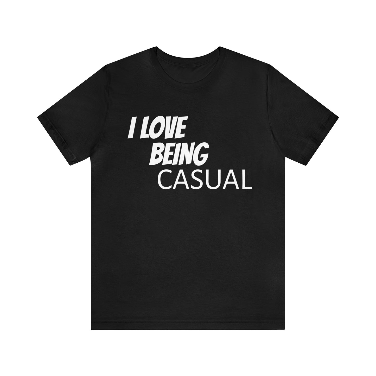 Casual Lover T-Shirt | For Casual People Black T-Shirt Petrova Designs