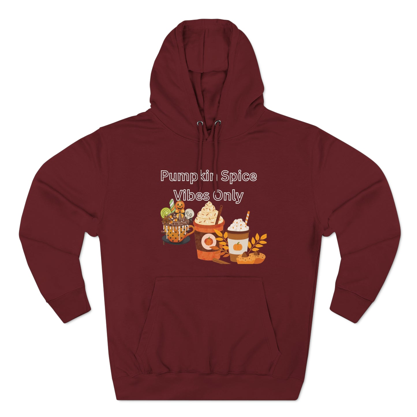 Burgundy Hoodie Pumpkin Spice Hoodie | Fall Hoodie Petrova Designs