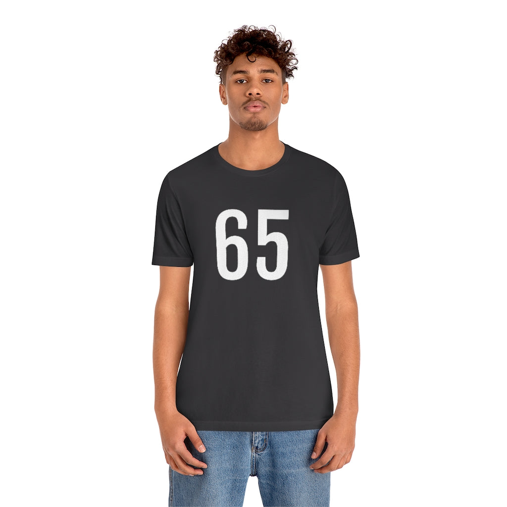 T-Shirt 65 Numbered T Shirt with Number On Them for Numerological Black Tshirt Outfit Petrova Designs