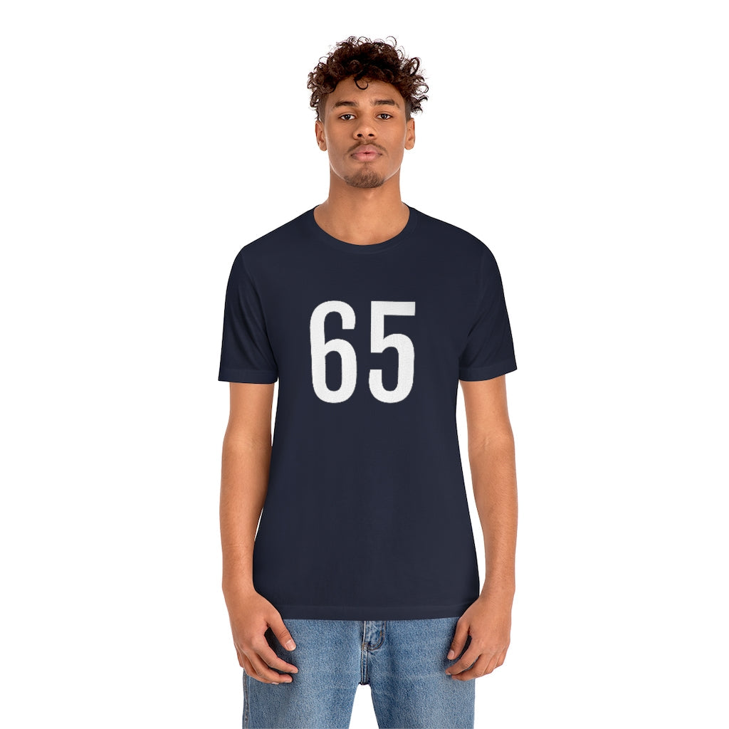 T-Shirt 65 Numbered T Shirt with Number On Them for Numerological Black Tshirt Outfit Petrova Designs