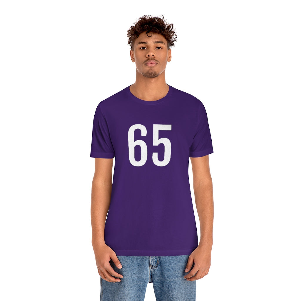 T-Shirt 65 Numbered T Shirt with Number On Them for Numerological Black Tshirt Outfit Petrova Designs