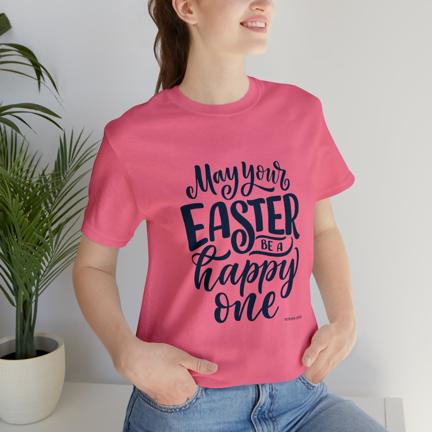 Easter T-Shirt | Easter Tee Charity Pink T-Shirt Petrova Designs