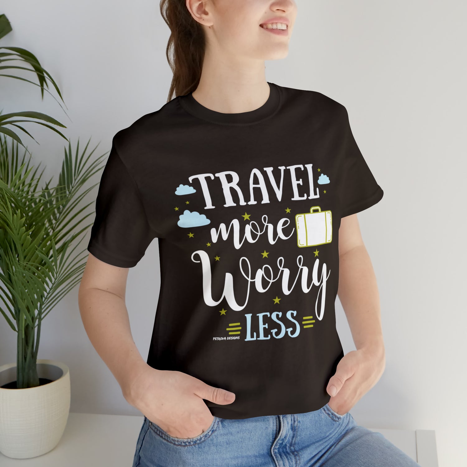 Traveler T-Shirt | For Travel Lovers Brown T-Shirt Petrova Designs