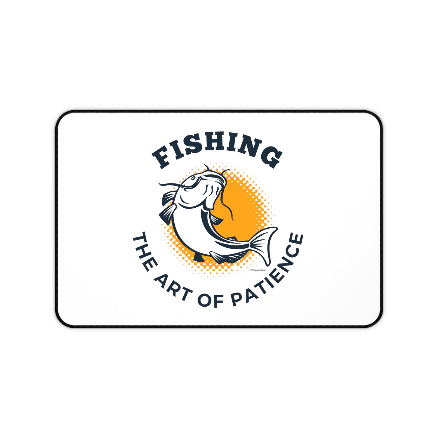 Desk Mat for Fisher | Fishing Hobby (12" × 18" - multiple background colors) Home Decor Petrova Designs