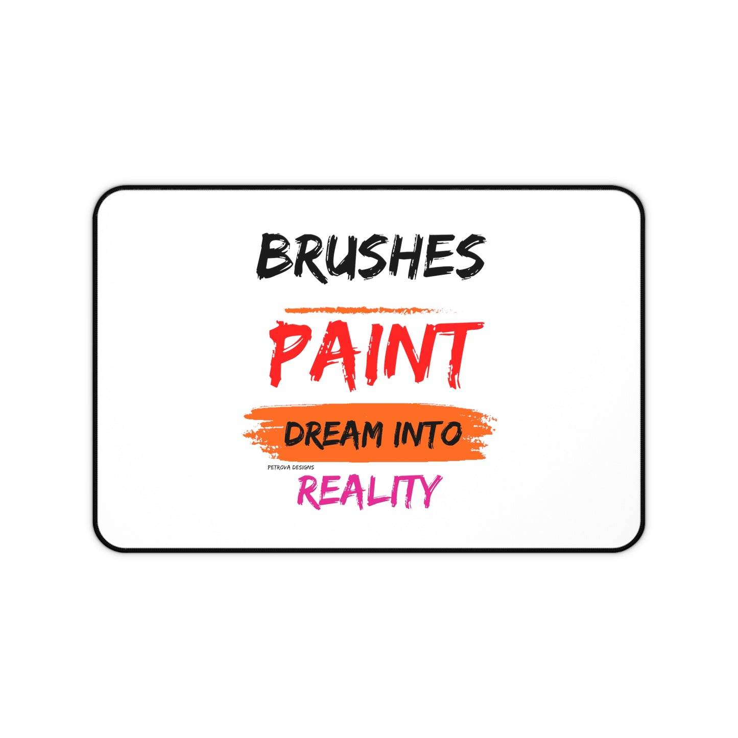 Painter Brushes Artist Desk Mat (12" × 18" - multiple background colors) Home Decor Petrova Designs