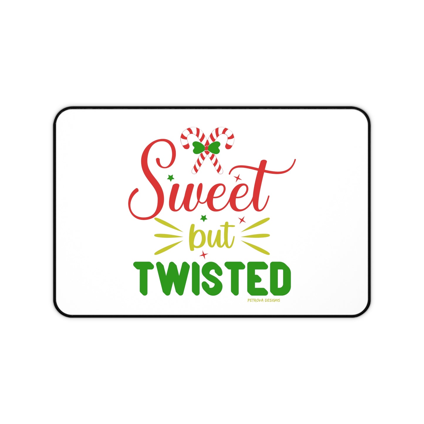 Christmas Desk Mat Sweet but Twisted (12" × 18" - multiple background colors) Home Decor Petrova Designs