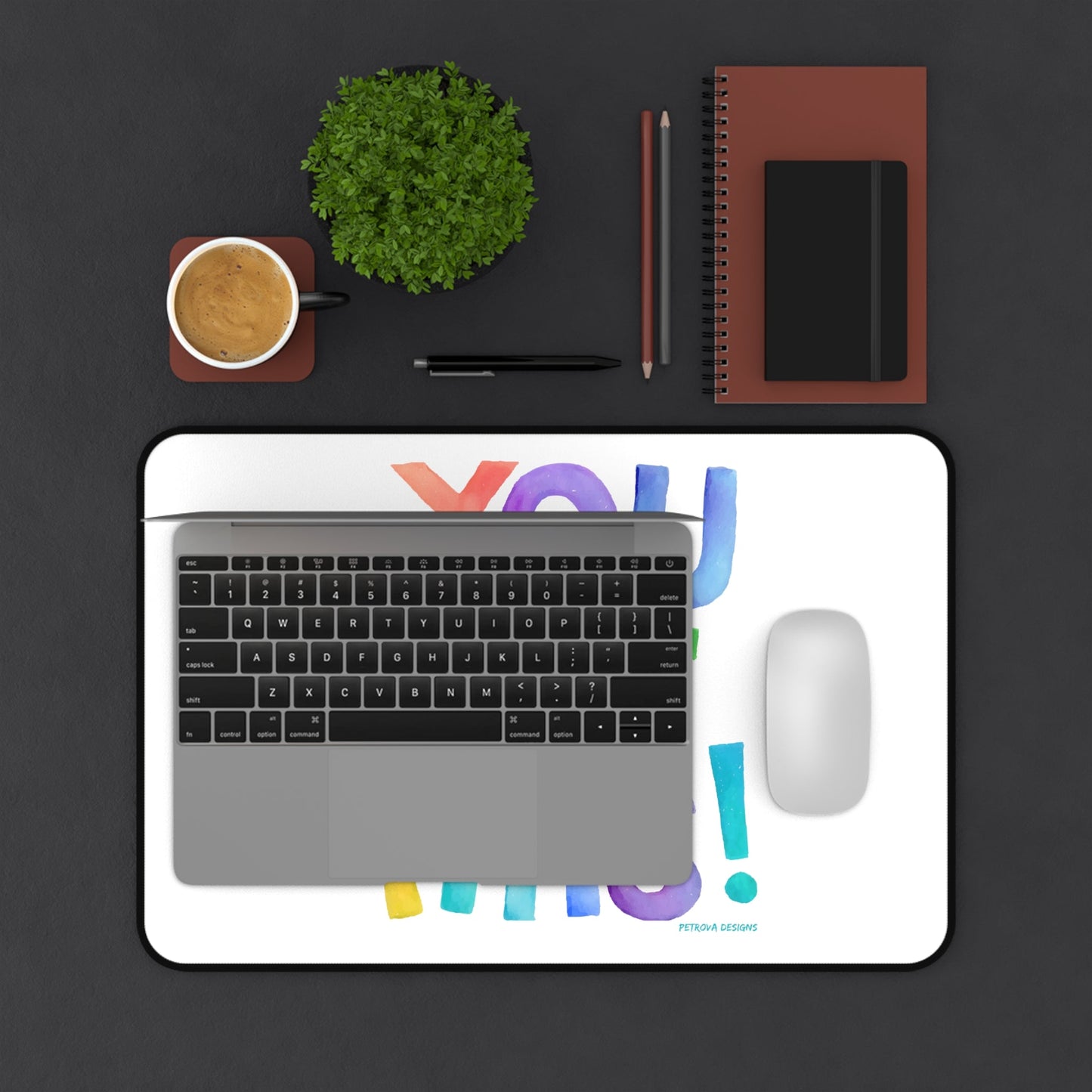 You Got This Desk Mat (12" × 18" - multiple background colors) Home Decor Petrova Designs