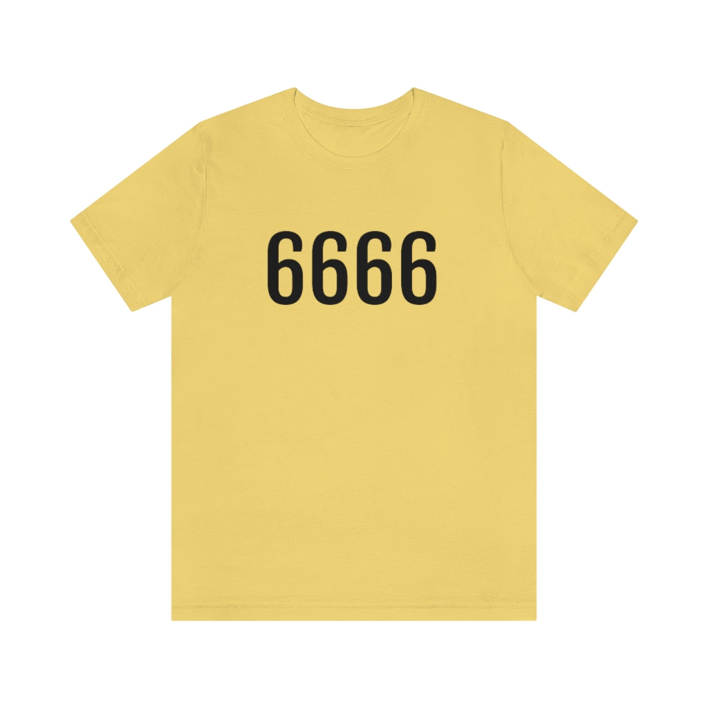 Yellow T-Shirt 6666 T-Shirt Angel Number Tee Shirt with Numbers On Them for Numbered Outfit Petrova Designs