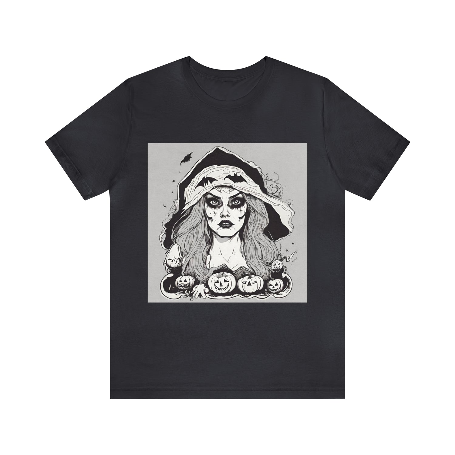 Halloween Bad Witch T-Shirt | Halloween Gift Ideas Dark Grey T-Shirt Petrova Designs