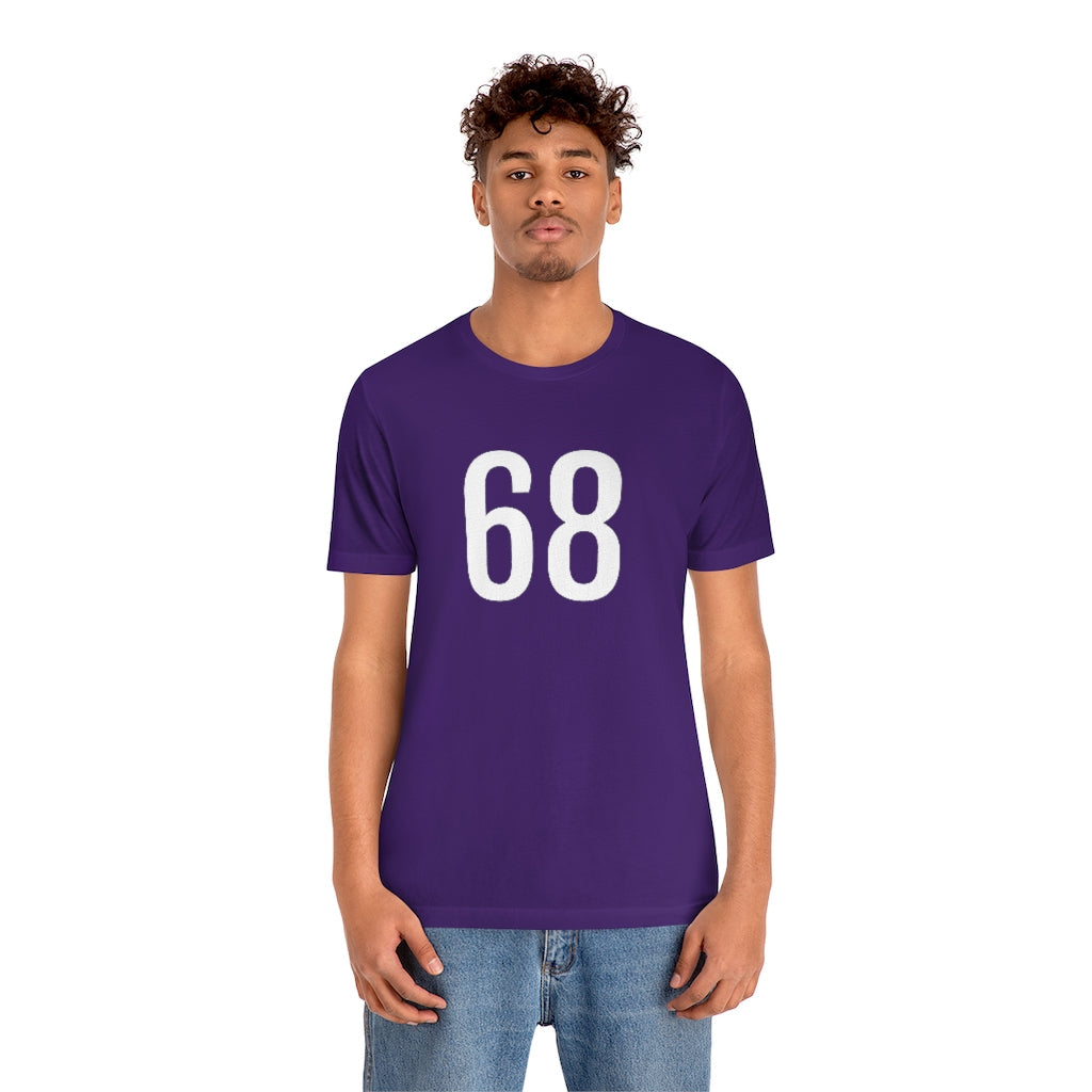 T-Shirt 68 Numbered T Shirt with Number On Them for Numerological Black Tshirt Outfit Petrova Designs