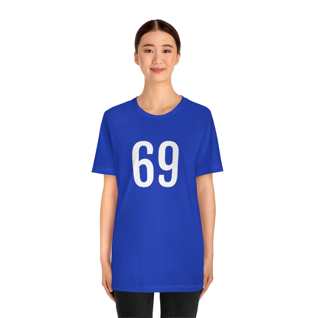 T-Shirt 69 Numbered T Shirt with Number On Them for Numerological Black Tshirt Outfit Petrova Designs