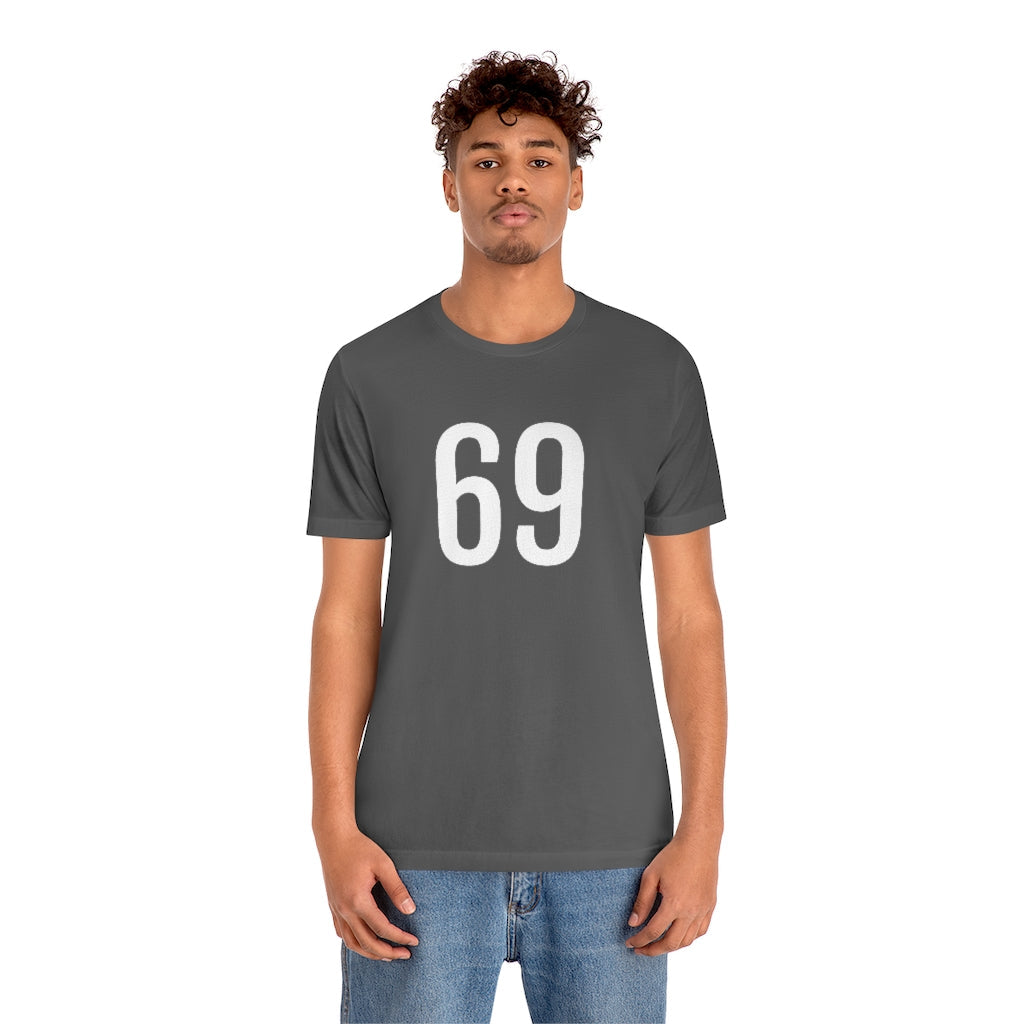 T-Shirt 69 Numbered T Shirt with Number On Them for Numerological Black Tshirt Outfit Petrova Designs