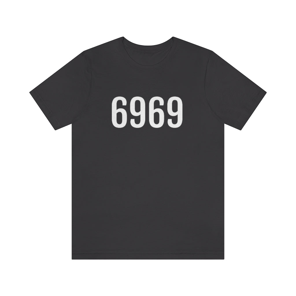 Dark Grey T-Shirt 6969 T-Shirt Angel Number Tee Shirt with Numbers On Them for Numbered Outfit Petrova Designs