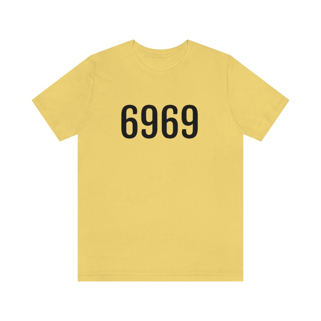 Yellow T-Shirt 6969 T-Shirt Angel Number Tee Shirt with Numbers On Them for Numbered Outfit Petrova Designs