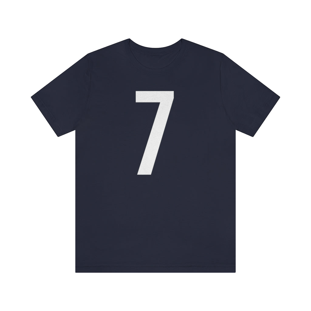 Navy T-Shirt 7 Numbered T Shirt with Number On Them for Numerological Black Tshirt Outfit Petrova Designs