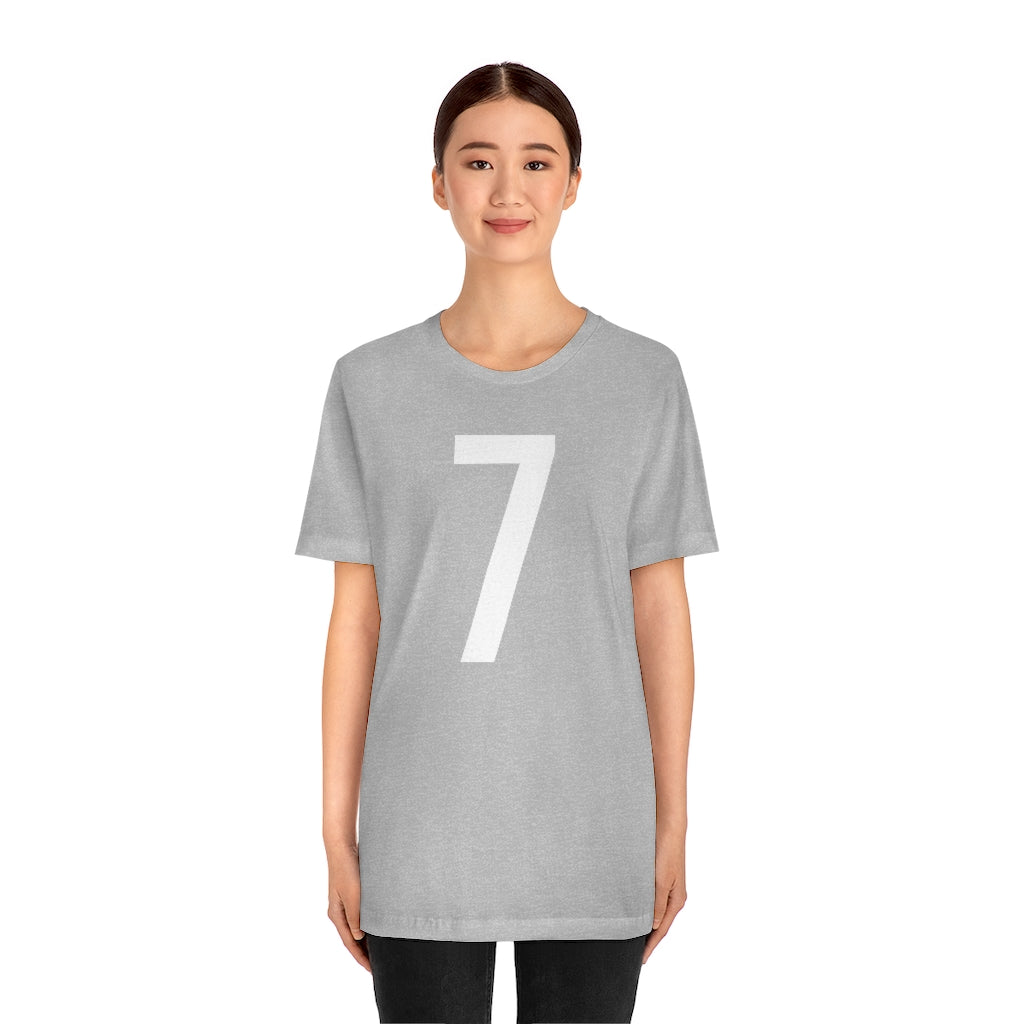 T-Shirt 7 Numbered T Shirt with Number On Them for Numerological Black Tshirt Outfit Petrova Designs