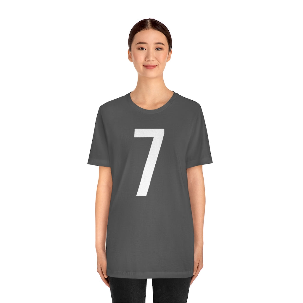 T-Shirt 7 Numbered T Shirt with Number On Them for Numerological Black Tshirt Outfit Petrova Designs