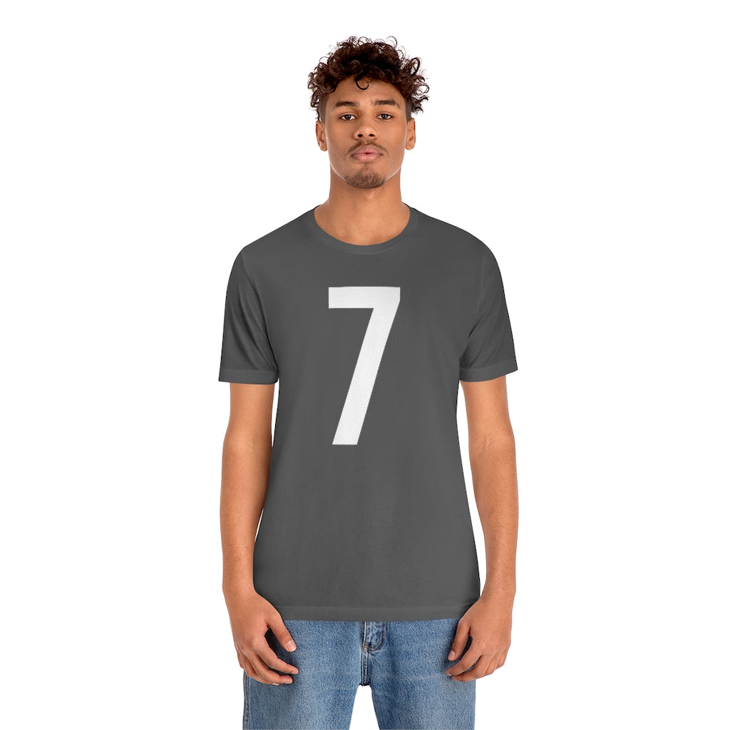 T-Shirt 7 Numbered T Shirt with Number On Them for Numerological Black Tshirt Outfit Petrova Designs