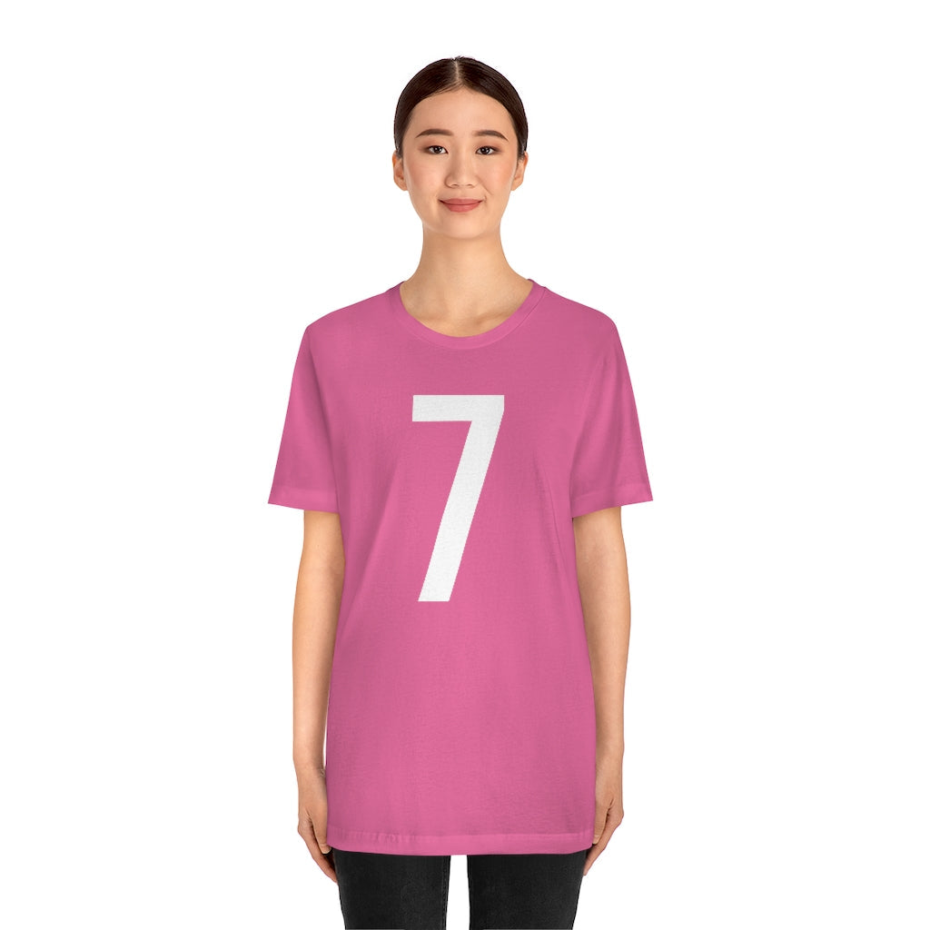 T-Shirt 7 Numbered T Shirt with Number On Them for Numerological Black Tshirt Outfit Petrova Designs