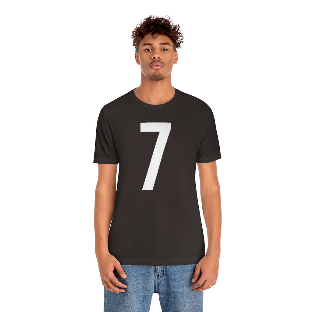 T-Shirt 7 Numbered T Shirt with Number On Them for Numerological Black Tshirt Outfit Petrova Designs