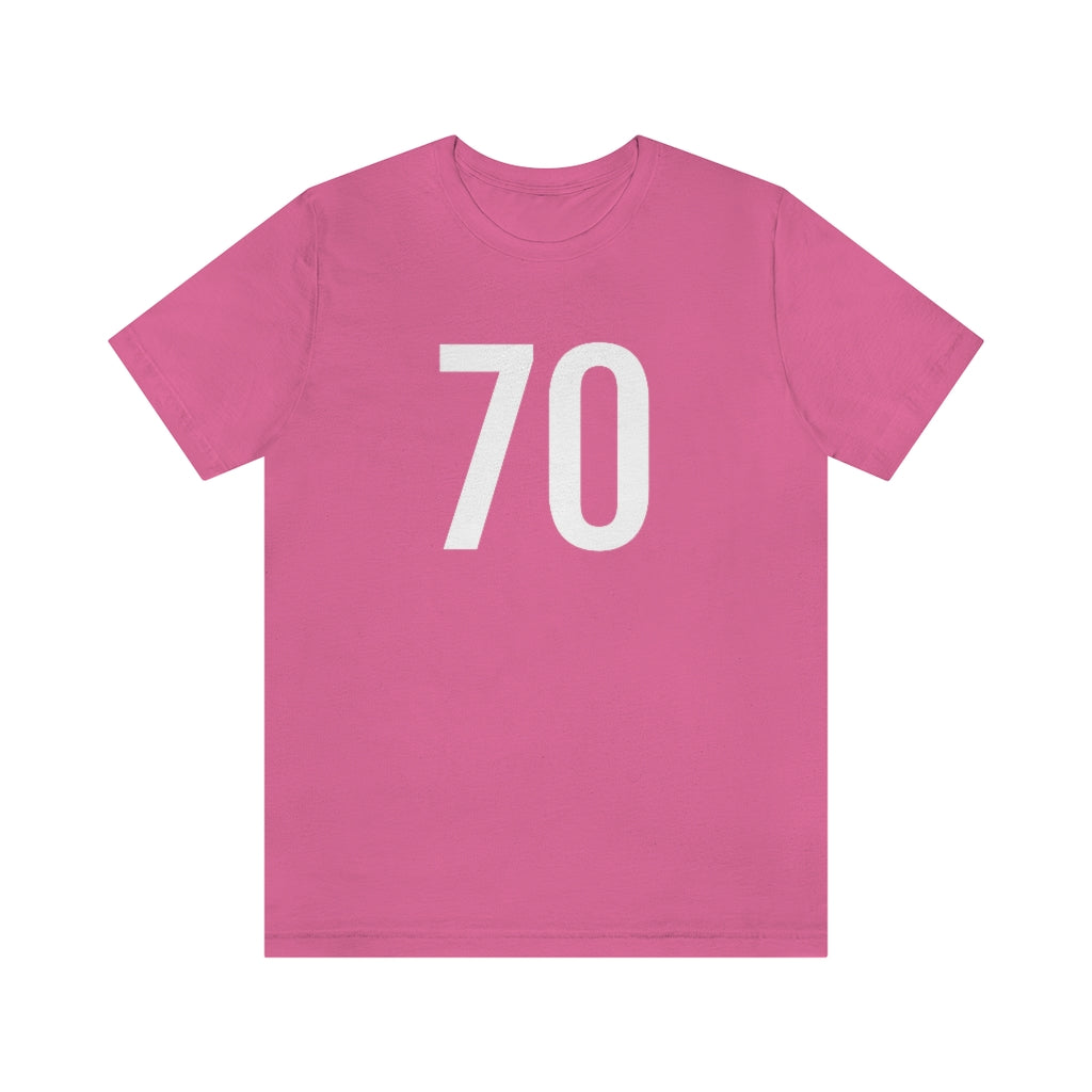 Charity Pink T-Shirt 70 Numbered T Shirt with Number On Them for Numerological Black Tshirt Outfit Petrova Designs