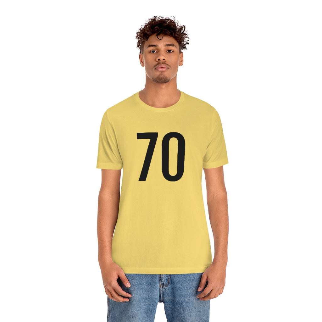 T-Shirt 70 Numbered T Shirt with Number On Them for Numerological Black Tshirt Outfit Petrova Designs