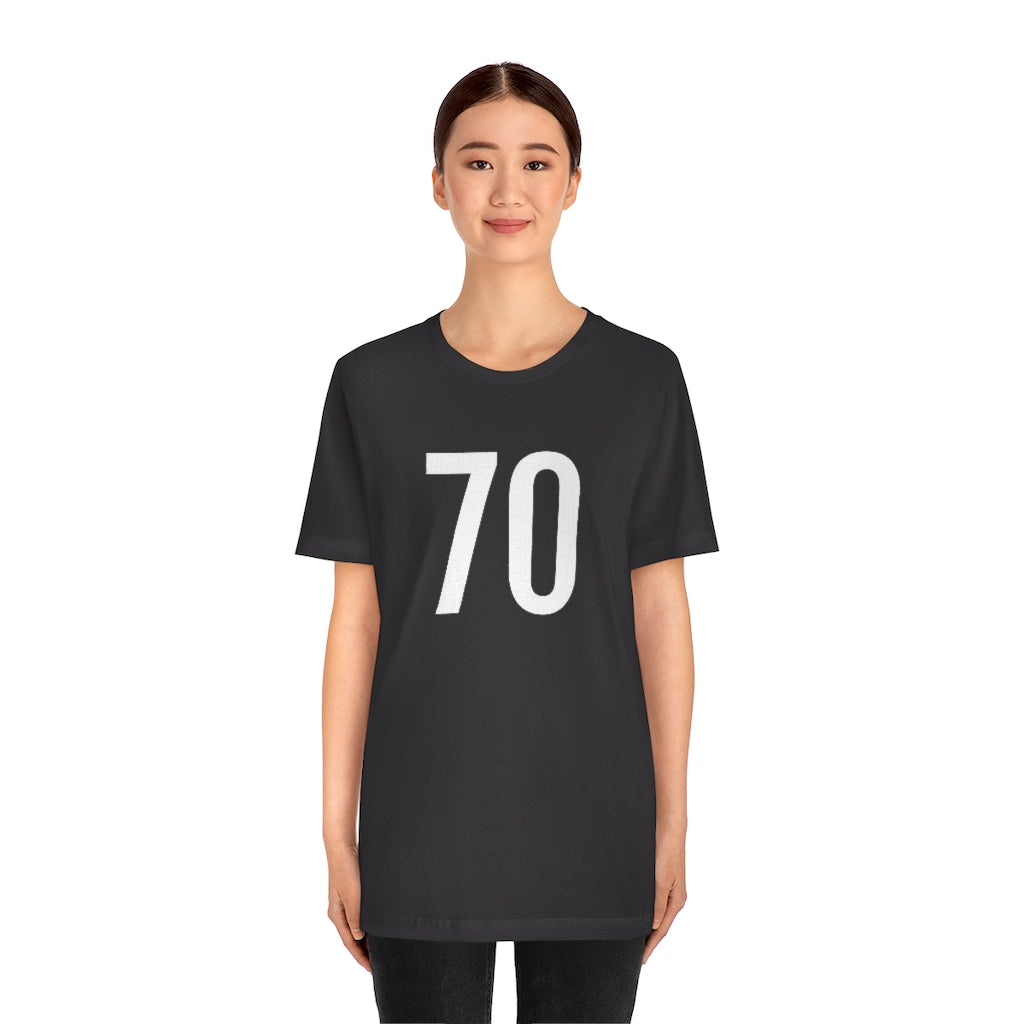 T-Shirt 70 Numbered T Shirt with Number On Them for Numerological Black Tshirt Outfit Petrova Designs