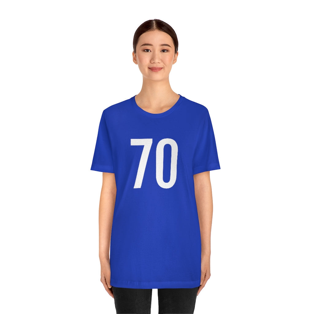 T-Shirt 70 Numbered T Shirt with Number On Them for Numerological Black Tshirt Outfit Petrova Designs