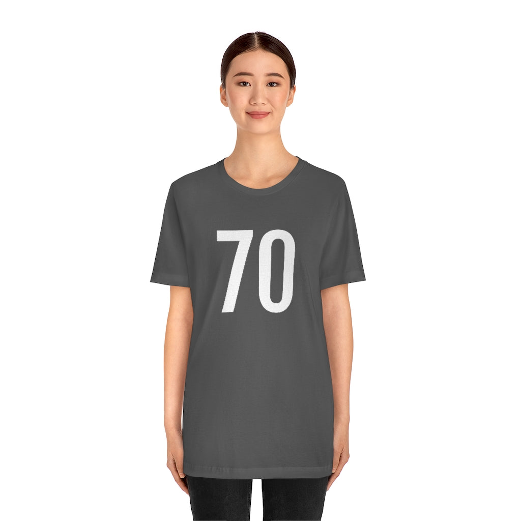 T-Shirt 70 Numbered T Shirt with Number On Them for Numerological Black Tshirt Outfit Petrova Designs