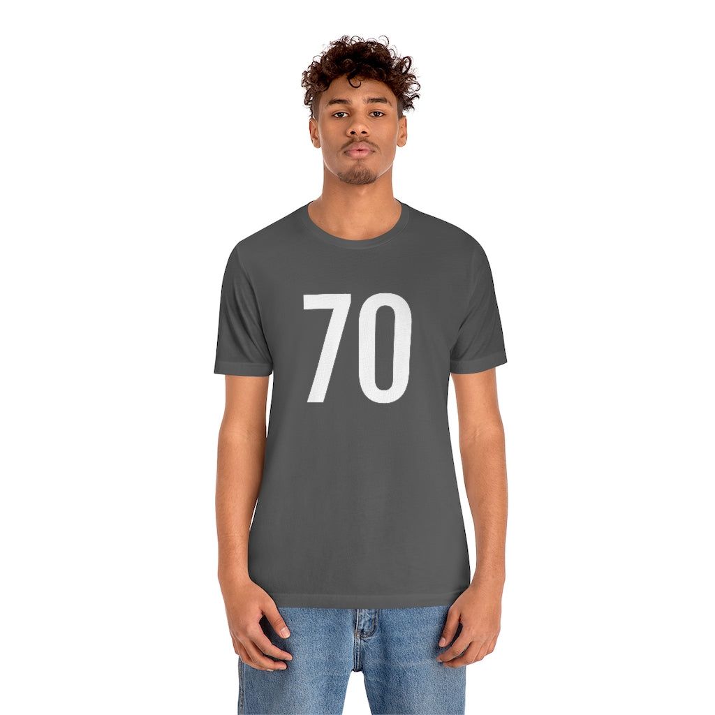 T-Shirt 70 Numbered T Shirt with Number On Them for Numerological Black Tshirt Outfit Petrova Designs