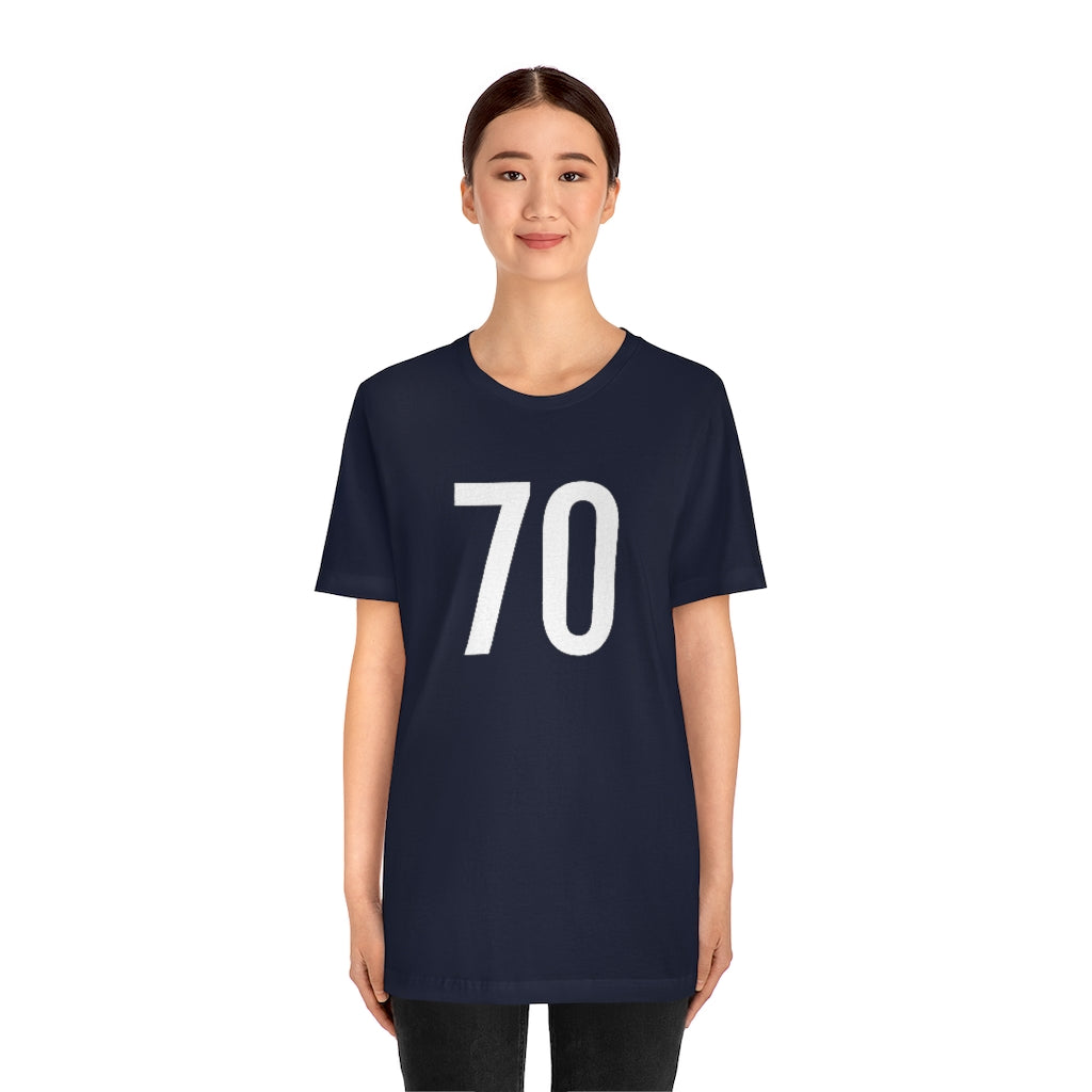 T-Shirt 70 Numbered T Shirt with Number On Them for Numerological Black Tshirt Outfit Petrova Designs