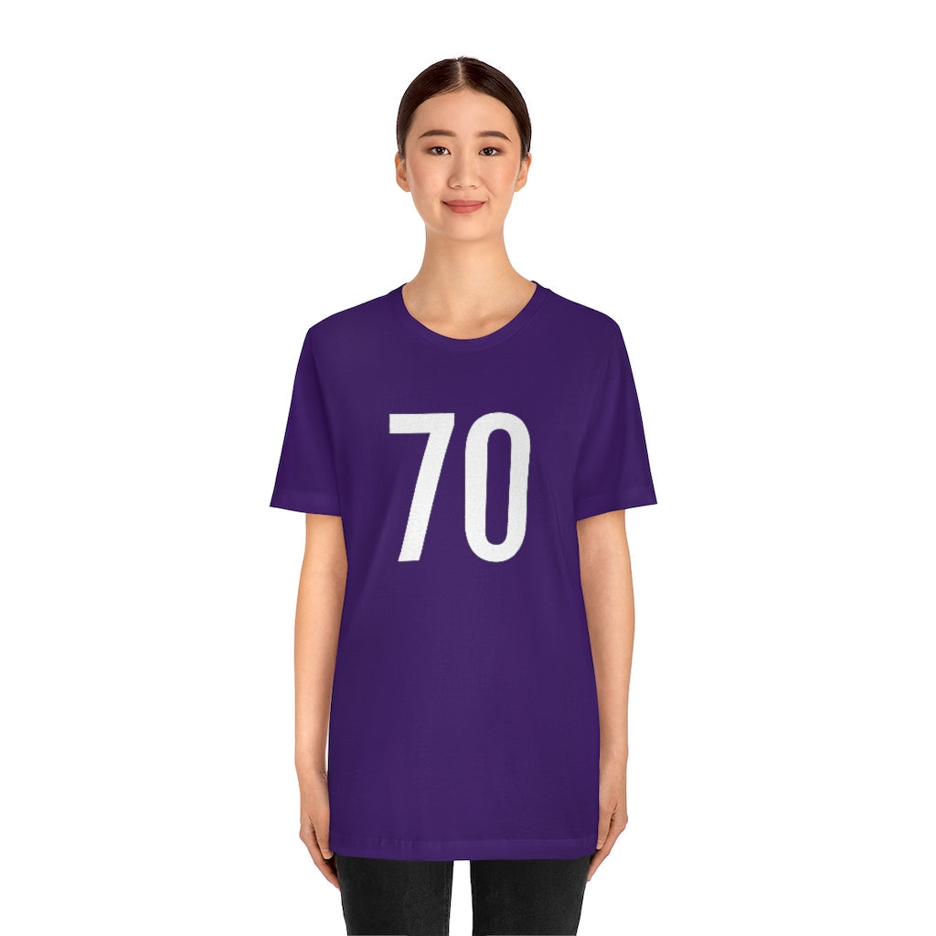 T-Shirt 70 Numbered T Shirt with Number On Them for Numerological Black Tshirt Outfit Petrova Designs