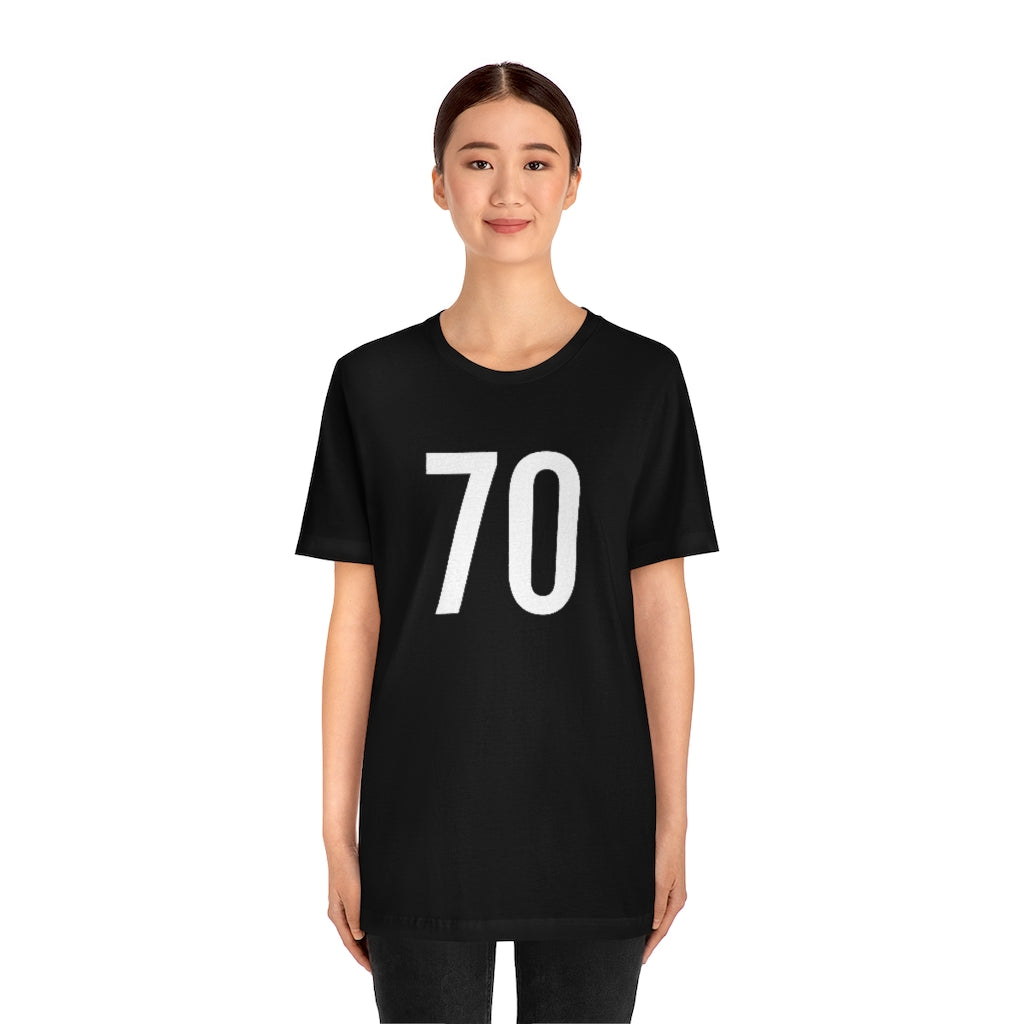 T-Shirt 70 Numbered T Shirt with Number On Them for Numerological Black Tshirt Outfit Petrova Designs