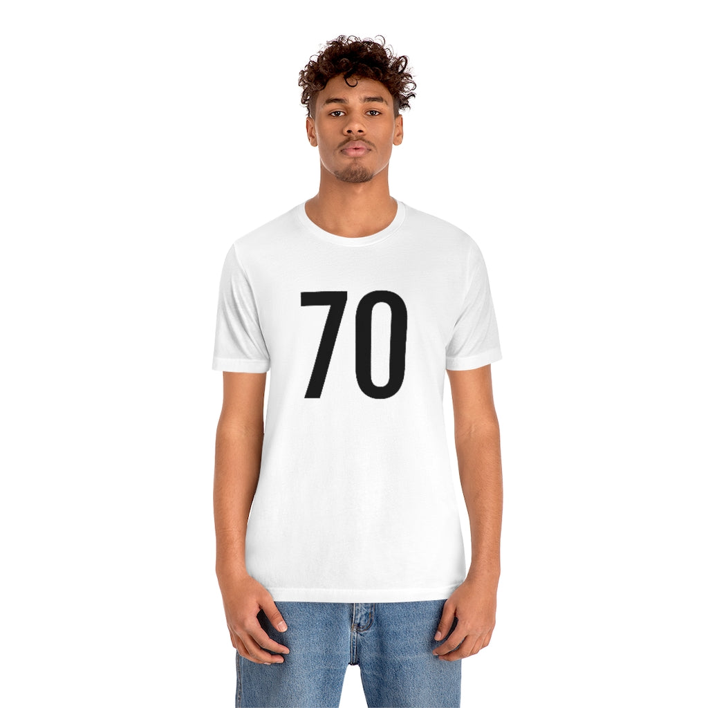 T-Shirt 70 Numbered T Shirt with Number On Them for Numerological Black Tshirt Outfit Petrova Designs