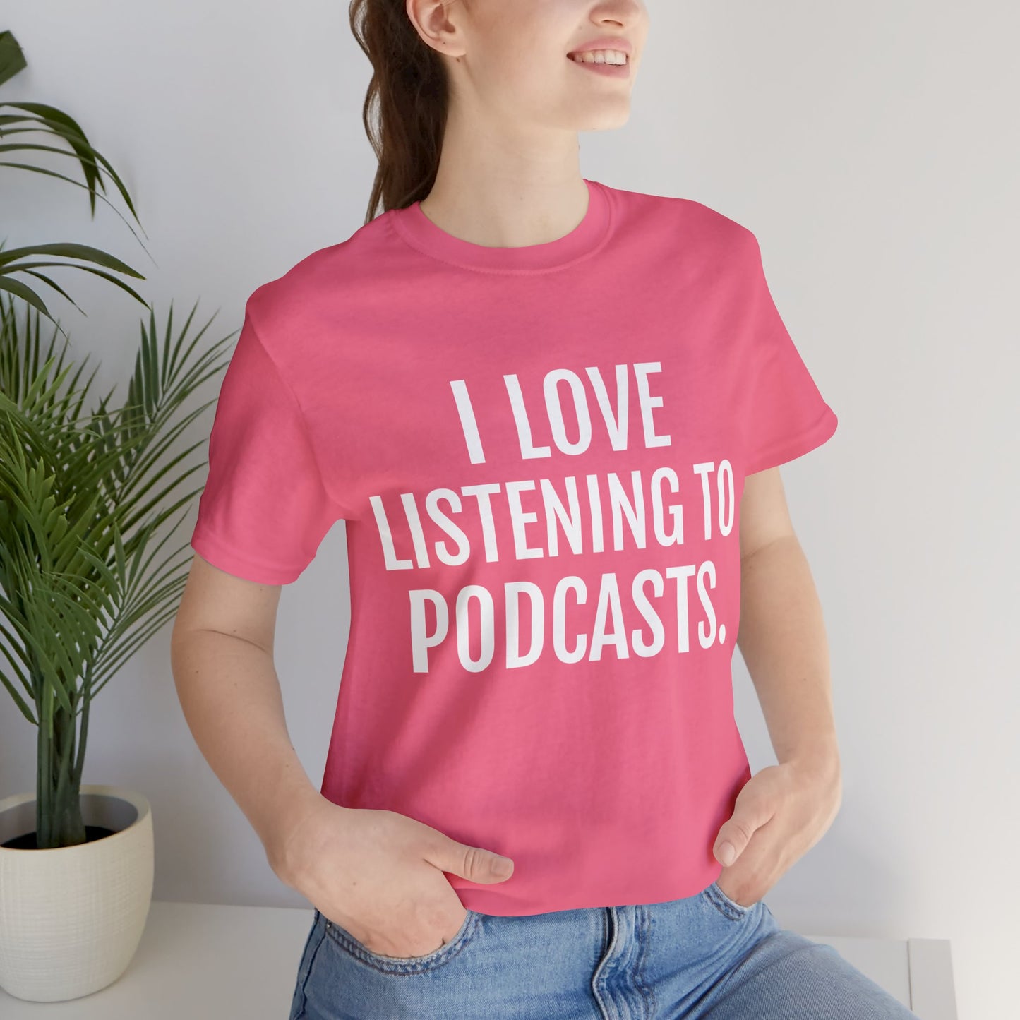 Podcasts T-shirt | For Podcasts Listeners Charity Pink T-Shirt Petrova Designs