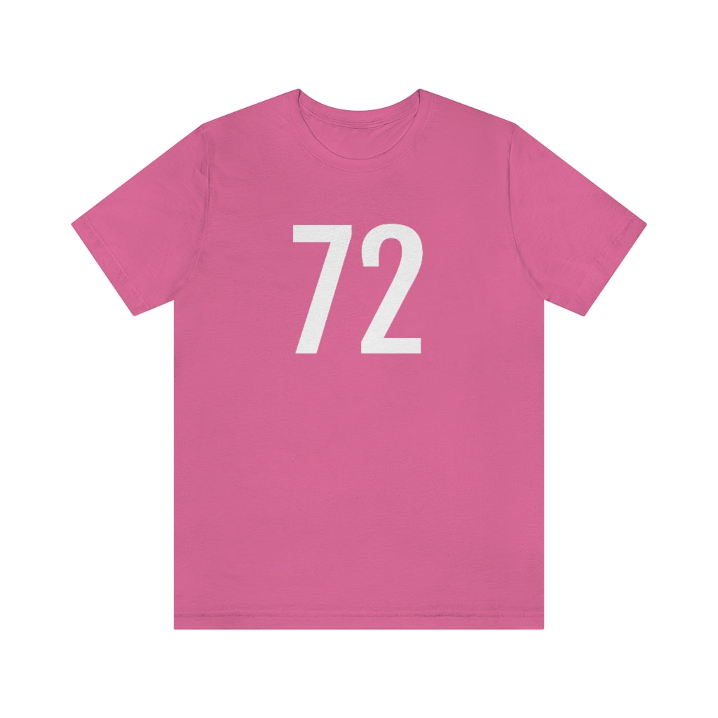 Charity Pink T-Shirt 72 Numbered T Shirt with Number On Them for Numerological Black Tshirt Outfit Petrova Designs